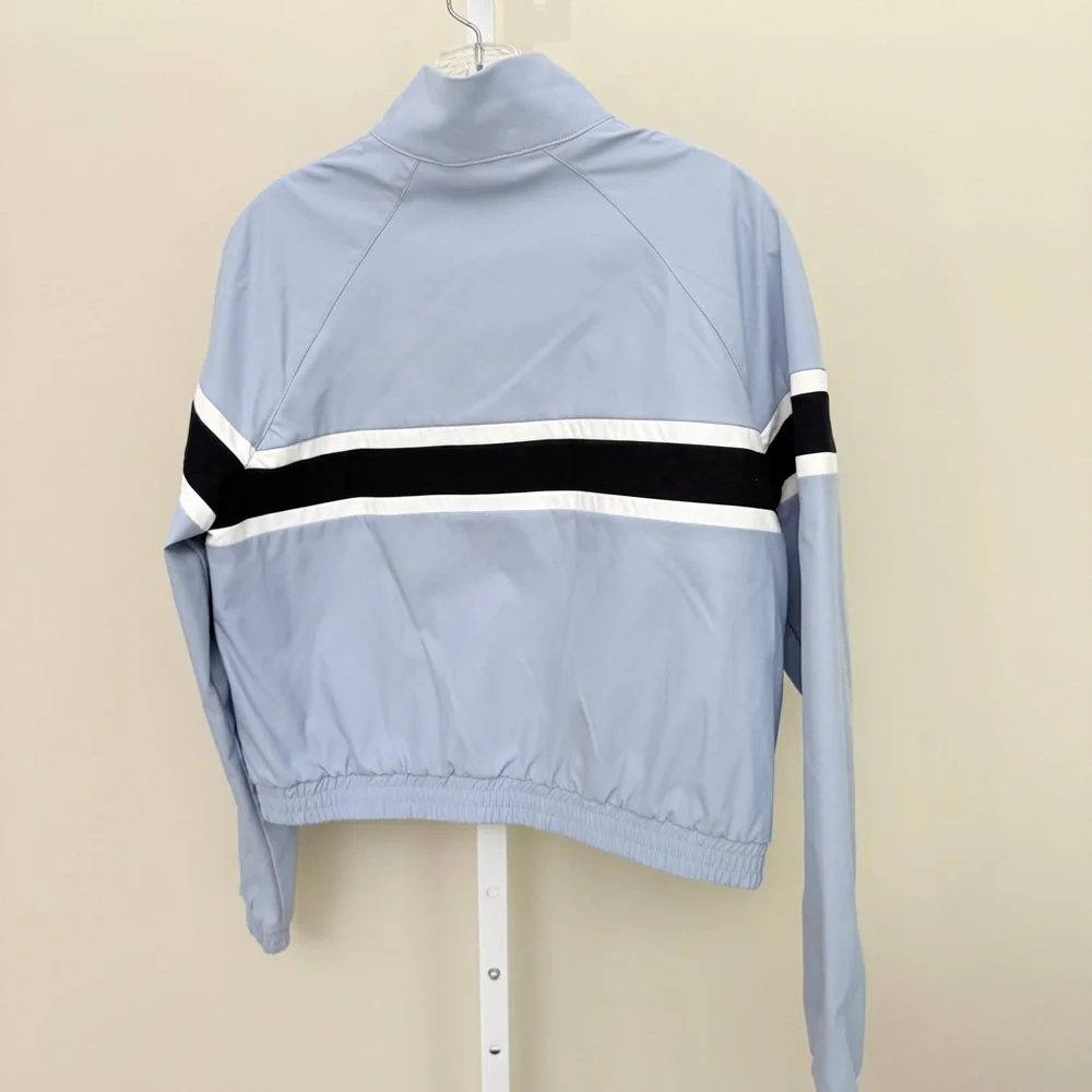 Zara JACKET WITH CONTRASTING STRIPES - Blue / Gray size S new with tags - Picture 5 of 5